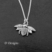 Silver Bee Pendant Necklace