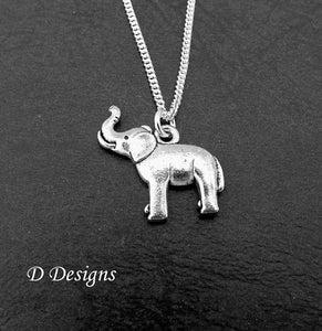 Silver Elephant Pendant Necklace