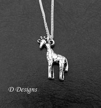 Silver Giraffe Pendant Necklace