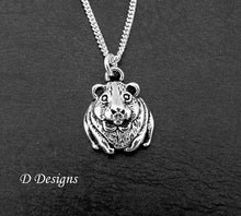 Silver Guinea Pig Pendant Necklace