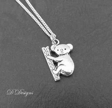 Silver Koala Pendant Necklace