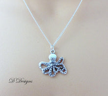 Silver Octopus Pendant Necklace