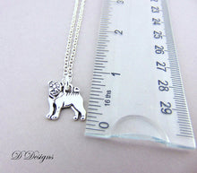 Silver Pug Pendant Necklace