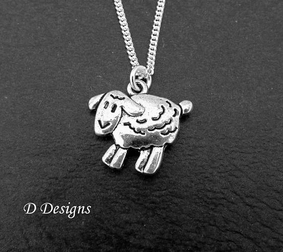 Silver Sheep Pendant Necklace