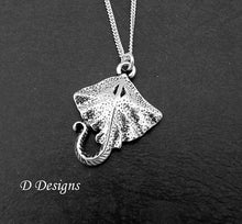 Silver Sting Ray Pendant Necklace