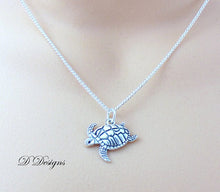 Silver Turtle Pendant Necklace